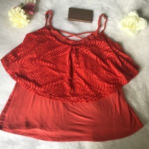 Bright red summer top